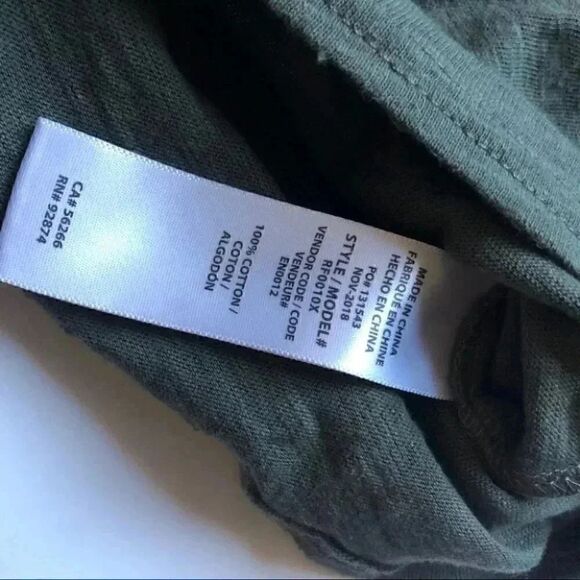 Splendid Anthropologie Military Olive Green Top Size X-Small NWT - Picture 7 of 7